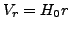 $\displaystyle V_{r}=H_{0}r$